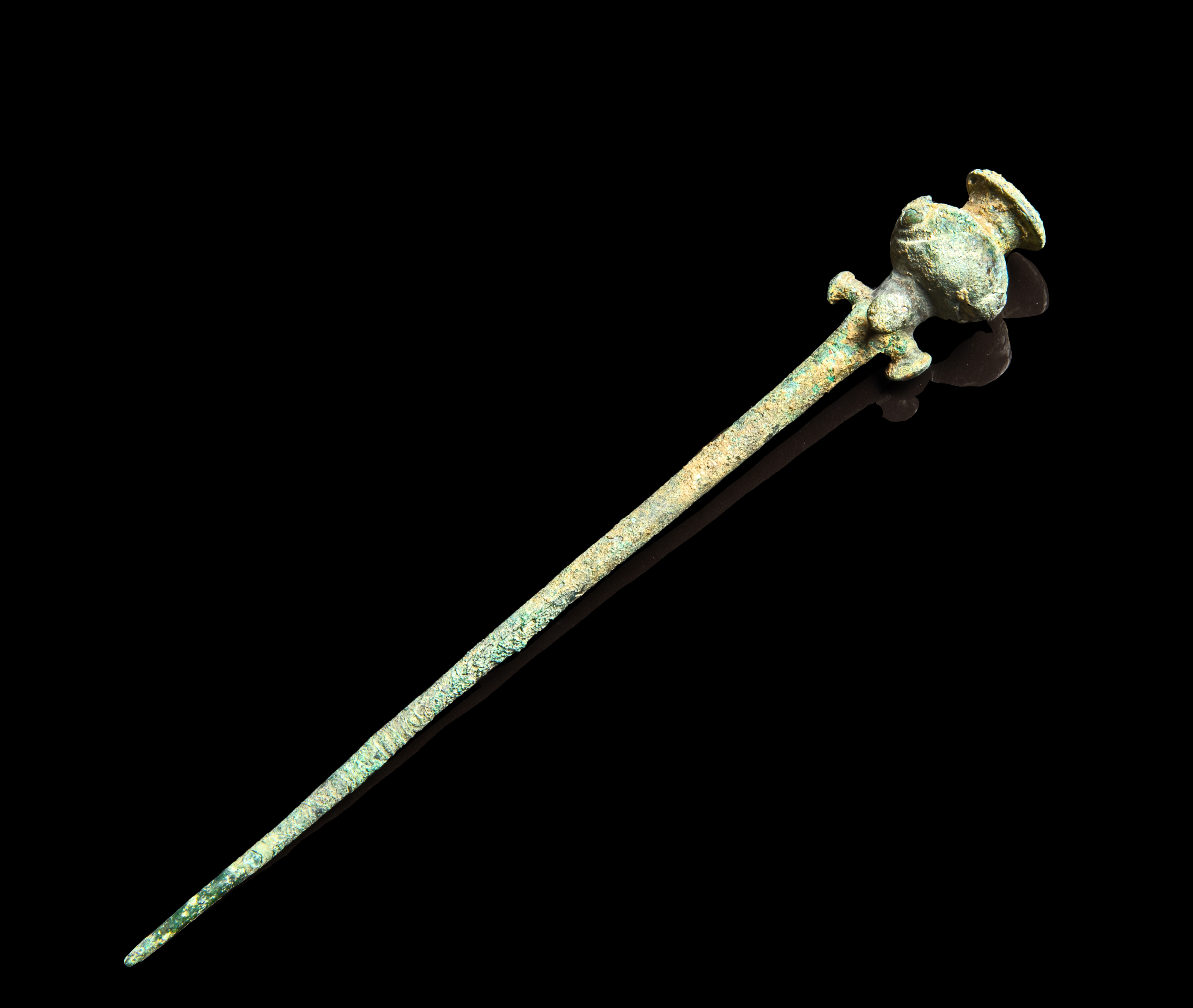 Large Luristan Iron-age bronze garment pin Antiquities